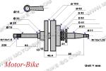 КОЛЯНОВ ВАЛ ЗА ХОНДА PCX 150 (С ЕДИН ЛАГЕР) RMS-3